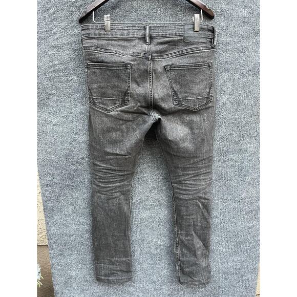 AllSaints Jeans Mens 30x32 Washed Black Gray Cigarette Slim Skinny Denim Tapered - Picture 2 of 11